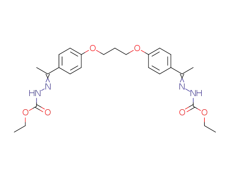N'-[1-[4-(3-{4-[1-(Ethoxycarbonyl-hydrazono)-ethyl]-phenoxy}-propoxy)-phenyl]-eth-(E)-ylidene]-hydrazinecarboxylic acid ethyl ester