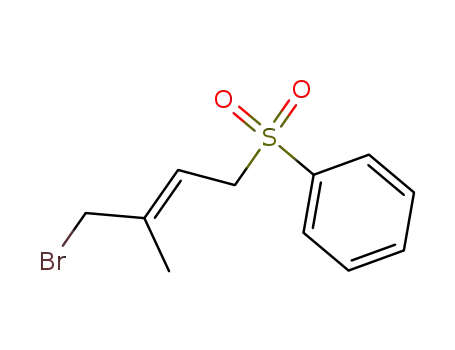 Molecular Structure of 41856-34-2 ((E)-1-benzenesulfonyl-2-methyl-4-bromo-2-butene)