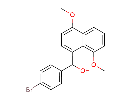Molecular Structure of 181042-92-2 (1-(4-Bromo-α-hydroxybenzyl)-4,8-dimethoxynaphthalene)