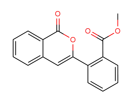 Molecular Structure of 967-45-3 (Benzoic acid, 2-(1-oxo-1H-2-benzopyran-3-yl)-, methyl ester)