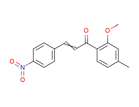 Molecular Structure of 137929-89-6 (2-Propen-1-one, 1-(2-methoxy-4-methylphenyl)-3-(4-nitrophenyl)-)