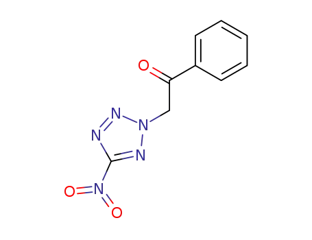 Molecular Structure of 131394-25-7 (Ethanone, 2-(5-nitro-2H-tetrazol-2-yl)-1-phenyl-)