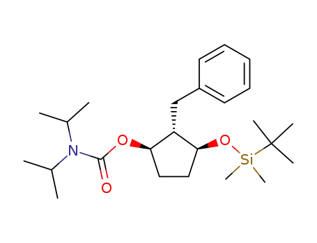 Diisopropyl-carbamic acid (1R,2S,3S)-2-benzyl-3-(tert-butyl-dimethyl-silanyloxy)-cyclopentyl ester