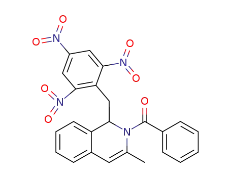 Molecular Structure of 94170-03-3 ([3-Methyl-1-(2,4,6-trinitro-benzyl)-1H-isoquinolin-2-yl]-phenyl-methanone)