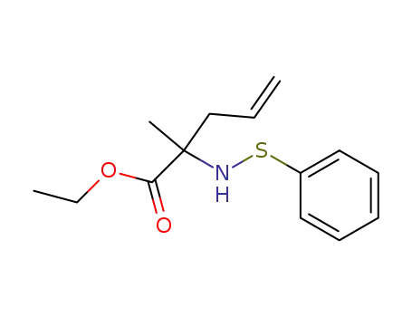 Molecular Structure of 191615-35-7 (2-Methyl-2-phenylsulfanylamino-pent-4-enoic acid ethyl ester)