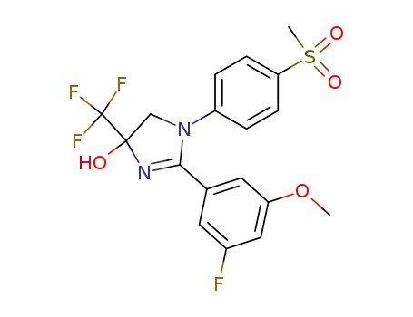 1H-Imidazol-4-ol,
2-(3-fluoro-5-methoxyphenyl)-4,5-dihydro-1-[4-(methylsulfonyl)phenyl]-4-
(trifluoromethyl)-