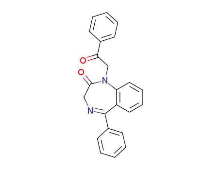 Molecular Structure of 145084-40-8 (1,3-dihydro-1-phenacyl-5-phenyl-2H-1,4-benzodiazepin-2-one)