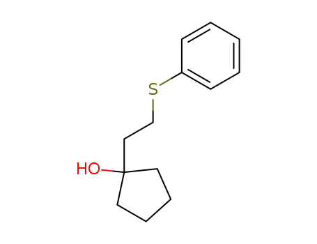Molecular Structure of 114694-23-4 (Cyclopentanol, 1-[2-(phenylthio)ethyl]-)