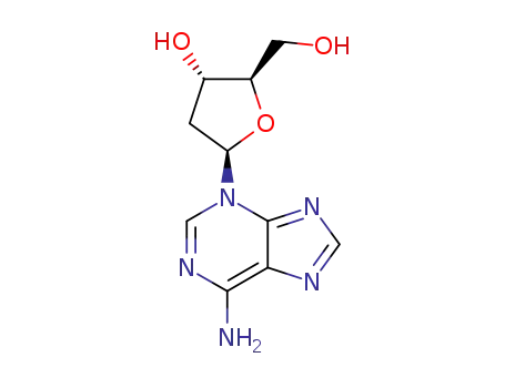 Molecular Structure of 19046-84-5 (3-(2-Deoxy-β-D-erythro-pentofuranosyl)-3H-purin-6-amine)