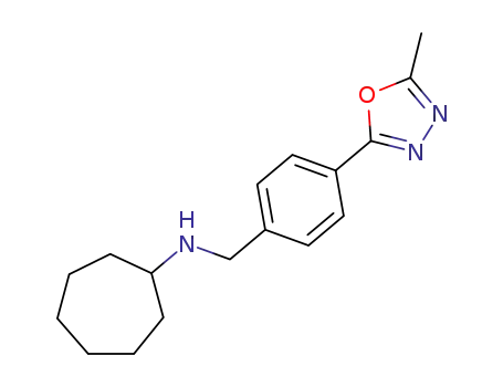 Cycloheptyl-[4-(5-methyl-[1,3,4]oxadiazol-2-yl)-benzyl]-amine
