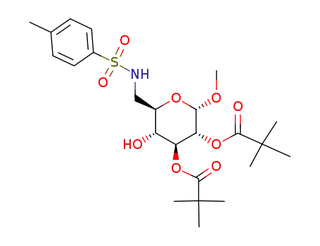 2,2-Dimethyl-propionic acid (2S,3R,4S,5R,6R)-3-(2,2-dimethyl-propionyloxy)-5-hydroxy-2-methoxy-6-[(toluene-4-sulfonylamino)-methyl]-tetrahydro-pyran-4-yl ester