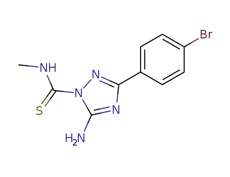 Molecular Structure of 168893-36-5 (5-amino-3-(4-bromophenyl)-1-[methylamino(thiocarbonyl)]-1H-1,2,4-triazole)