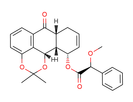 (S)-Methoxy-phenyl-acetic acid (7aR,11S,11aR,11bS)-2,2-dimethyl-7-oxo-7,7a,8,11,11a,11b-hexahydro-1,3-dioxa-benzo[de]anthracen-11-yl ester