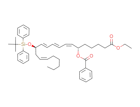 ethyl 6(S)-(benzoyloxy)-13(R)-<(tert-butyldiphenylsilyl)oxy>-7(Z),9(E),11(E),15(Z)-henicosatetraenoate