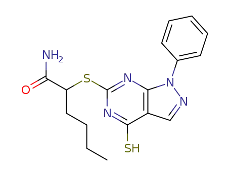 2-(4-Mercapto-1-phenyl-1H-pyrazolo[3,4-d]pyrimidin-6-ylsulfanyl)-hexanoic acid amide
