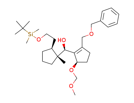 (R)-((R)-2-Benzyloxymethyl-5-methoxymethoxy-cyclopent-1-enyl)-{(1R,2S)-2-[2-(tert-butyl-dimethyl-silanyloxy)-ethyl]-1-methyl-cyclopentyl}-methanol