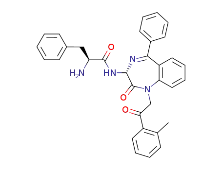 (S)-2-amino-N-<(R)-2,3-dihydro-1-(2-methylphenacyl)-2-oxo-5-phenyl-1H-1,4-benzodiazepin-3-yl>benzenepropanamide