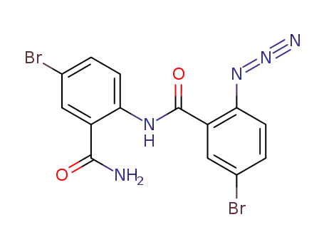 Molecular Structure of 112253-77-7 (Benzamide, N-[2-(aminocarbonyl)-4-bromophenyl]-2-azido-5-bromo-)