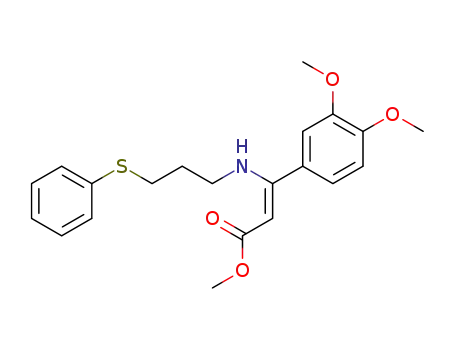 (Z)-3-(3,4-Dimethoxy-phenyl)-3-(3-phenylsulfanyl-propylamino)-acrylic acid methyl ester