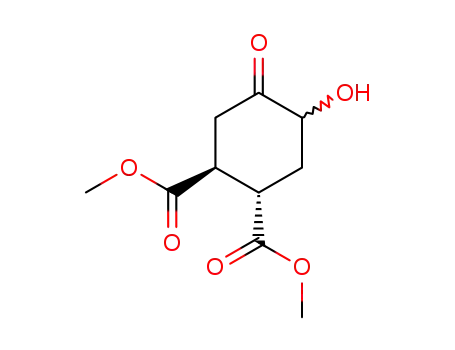 Molecular Structure of 61692-27-1 (1,2-Cyclohexanedicarboxylic acid, 4-hydroxy-5-oxo-, dimethyl ester)