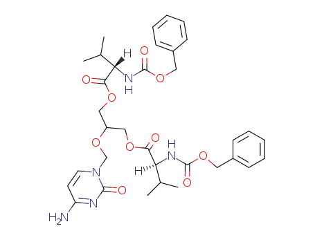 2-<(4-amino-1,2-dihydro-2-oxo-1-pyrimidinyl)methoxy>-1,3-propanediyl bis<N-(benzyloxy)carbonyl>-L-valinate