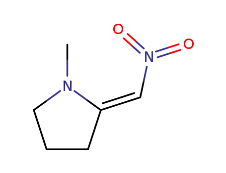 Molecular Structure of 228104-62-9 (Pyrrolidine, 1-methyl-2-(nitromethylene)-, (2Z)- (9CI))