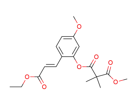 Propanedioic acid, dimethyl-,
2-(3-ethoxy-3-oxo-1-propenyl)-5-methoxyphenyl methyl ester, (E)-