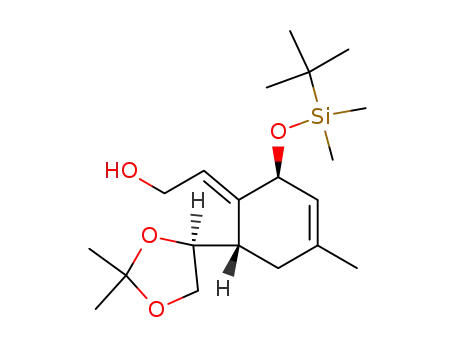 2-[(2S,6S)-2-(tert-Butyl-dimethyl-silanyloxy)-6-((S)-2,2-dimethyl-[1,3]dioxolan-4-yl)-4-methyl-cyclohex-3-en-(E)-ylidene]-ethanol