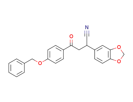 2-Benzo[1,3]dioxol-5-yl-4-(4-benzyloxy-phenyl)-4-oxo-butyronitrile