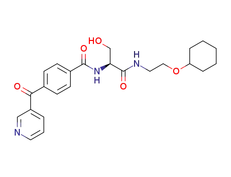 <i>N</i>-[1-(2-cyclohexyloxy-ethylcarbamoyl)-2-hydroxy-ethyl]-4-(pyridine-3-carbonyl)-benzamide