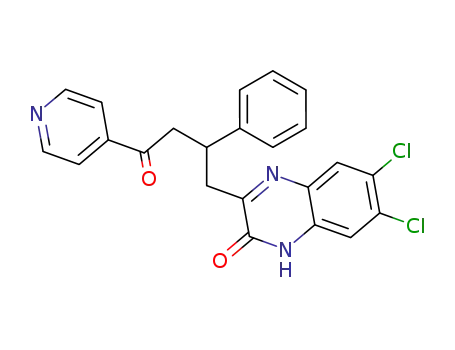 6,7-Dichloro-3-(4-oxo-2-phenyl-4-pyridin-4-yl-butyl)-1H-quinoxalin-2-one