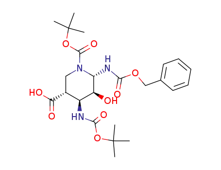 (3R,4S,5S,6S)-6-Benzyloxycarbonylamino-4-tert-butoxycarbonylamino-5-hydroxy-piperidine-1,3-dicarboxylic acid 1-tert-butyl ester