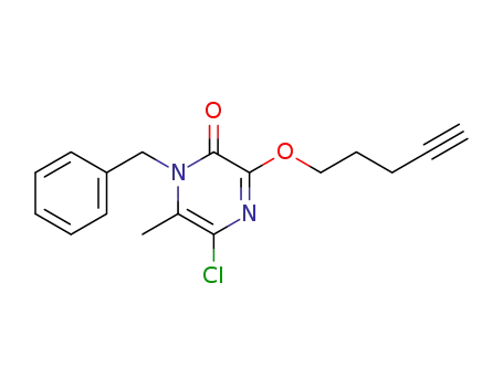 1-benzyl-5-chloro-6-methyl-3-(4-pentynyloxy)-2(1H)-pyrazinone