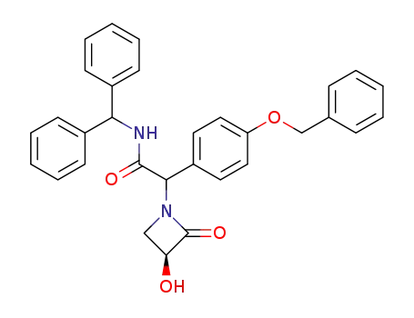(3S)-α-<(p-benzyloxy)phenyl>-N-(diphenylmethyl)-3-hydroxy-2-oxo-1-azedineacetamide