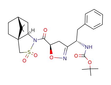 3-<(1S)-N-(tert-butyloxycarbonyl)amino-2-phenylethyl>-5-<(2R)-(bornane-10,2-sultamyl)-N-carbonyl>-(5R)-Δ<sup>2</sup>-isoxazoline