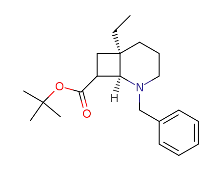 1,1-dimethylethyl (+/-)-6-ethyl-2-(phenylmethyl)-2-azabicyclo<4.2.0>octane-8-carboxylate