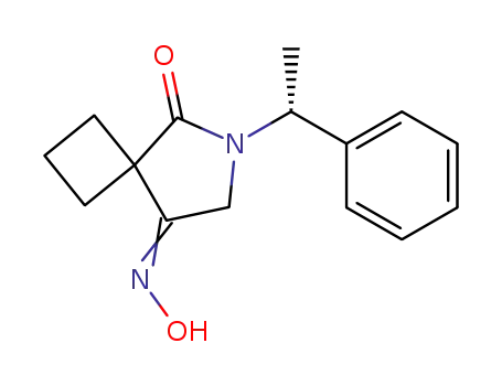 8-hydroxyimino-6-<1(R)-phenylethyl>-5-oxo-6-azaspiro<3.4>octane