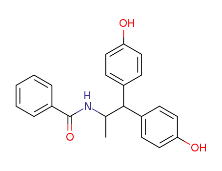 Molecular Structure of 188108-13-6 (N-[2,2-Bis-(4-hydroxyphenyl)-1-methylethyl]benzamide)