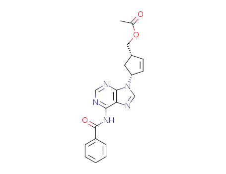Acetic acid (1S,4R)-4-(6-benzoylamino-purin-9-yl)-cyclopent-2-enylmethyl ester