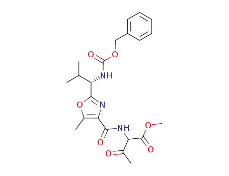 2-{[2-((S)-1-Benzyloxycarbonylamino-2-methyl-propyl)-5-methyl-oxazole-4-carbonyl]-amino}-3-oxo-butyric acid methyl ester