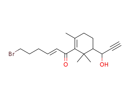 1-(6-Bromo-1-oxohex-2-enyl)-5-(1-hydroxyprop-2-ynyl)-2,6,6-trimethylcyclohex-1-ene