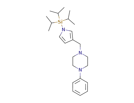 Molecular Structure of 245663-94-9 (1-phenyl-4-(1-triisopropylsilanyl-1<i>H</i>-pyrrol-3-ylmethyl)-piperazine)