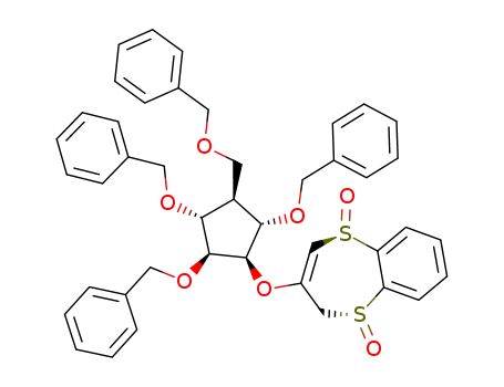 (5R,9R)-7-((1R,2S,3R,4R,5S)-2,3,5-Tris-benzyloxy-4-benzyloxymethyl-cyclopentyloxy)-6H-5,9-dithia-benzocycloheptene 5,9-dioxide