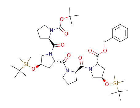 (2S,4R)-1-{(R)-1-[(2S,4R)-1-((R)-1-tert-Butoxycarbonyl-pyrrolidine-2-carbonyl)-4-(tert-butyl-dimethyl-silanyloxy)-pyrrolidine-2-carbonyl]-pyrrolidine-2-carbonyl}-4-(tert-butyl-dimethyl-silanyloxy)-pyrrolidine-2-carboxylic acid benzyl ester