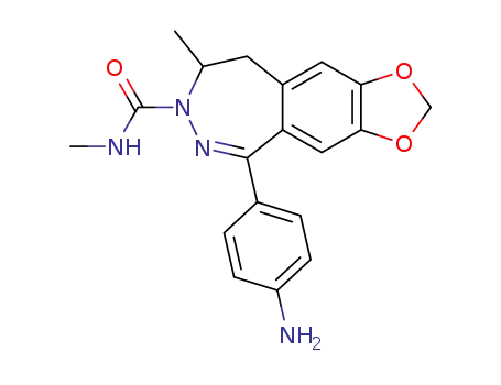 Molecular Structure of 143692-18-6 (1-(4-Aminophenyl)-3-methylcarbamoyl-4-methyl-7,8-methylenedioxy-3,4-dihydro-5H-2,3-benzodiazepine)