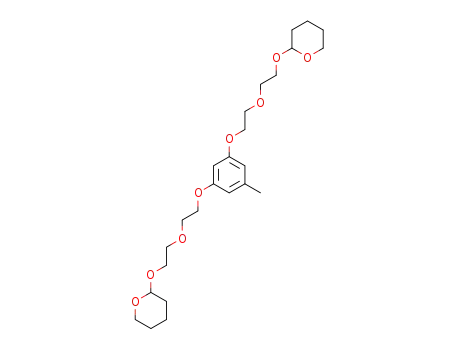Molecular Structure of 134252-89-4 (3,5-Bis(5-tetrahydropyranyloxy-3-oxa-1-pentyloxy)toluene)
