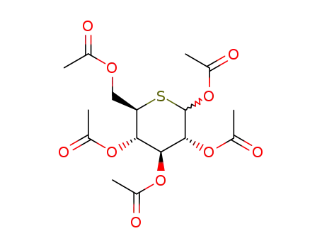 Molecular Structure of 10470-80-1 (5-Thio-D-glucopyranose 1,2,3,4,6-pentaacetate)