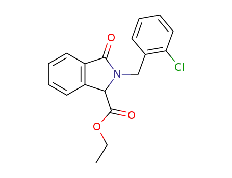 2-(2-Chloro-benzyl)-3-oxo-2,3-dihydro-1H-isoindole-1-carboxylic acid ethyl ester
