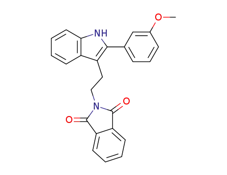Molecular Structure of 192182-22-2 (2-{2-[2-(3-Methoxy-phenyl)-1H-indol-3-yl]-ethyl}-isoindole-1,3-dione)