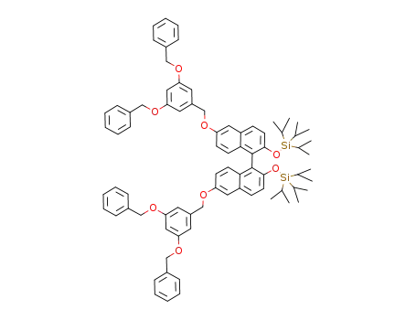 Molecular Structure of 210036-17-2 (6,6'-Bis-(3,5-bis-benzyloxy-benzyloxy)-2,2'-bis-triisopropylsilanyloxy-[1,1']binaphthalenyl)